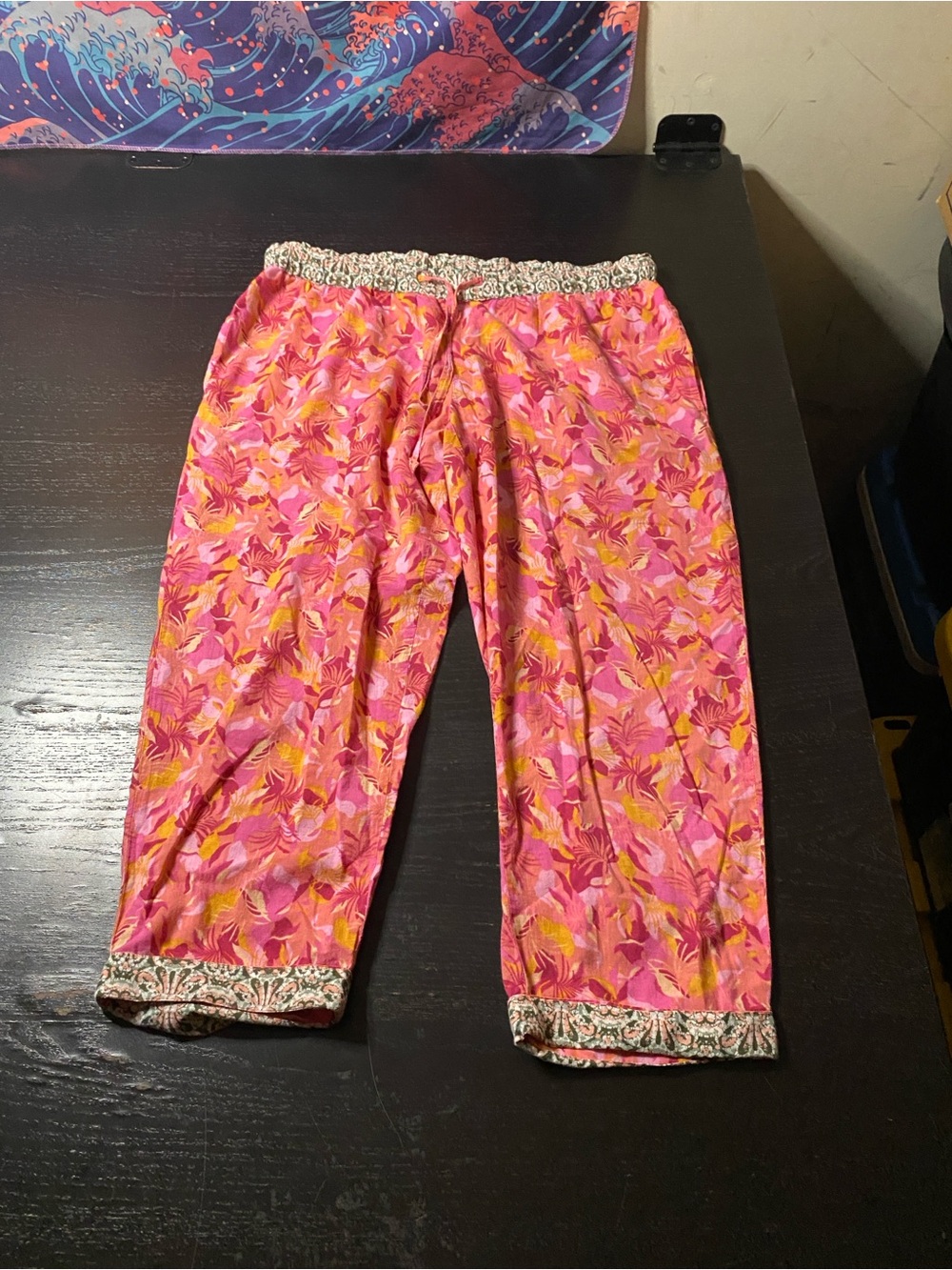 Sundance Pink and Yellow Floral Pajama Bottoms